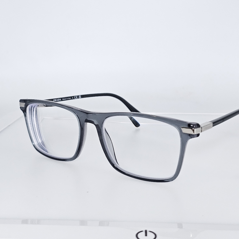 Prada Black Rectangular Glasses Modern Minimalist Design PR 01WV
RX Prescription - Picture 3 of 7